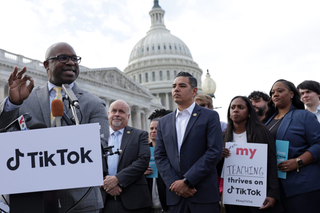 Rep. Bowman Is Joined By TikTok Users To Speak Out Against Banning The App