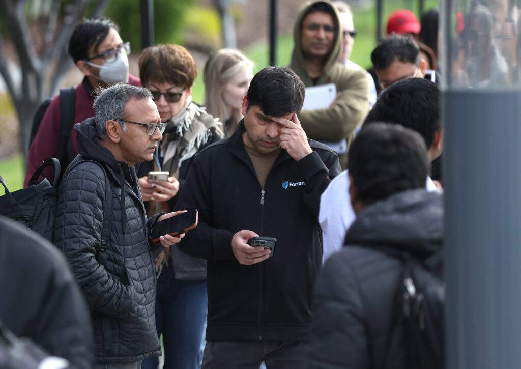 California Governor Gavin Newsom Meets With Campaign Staff And Volunteer On Day Of Recall Election Vote