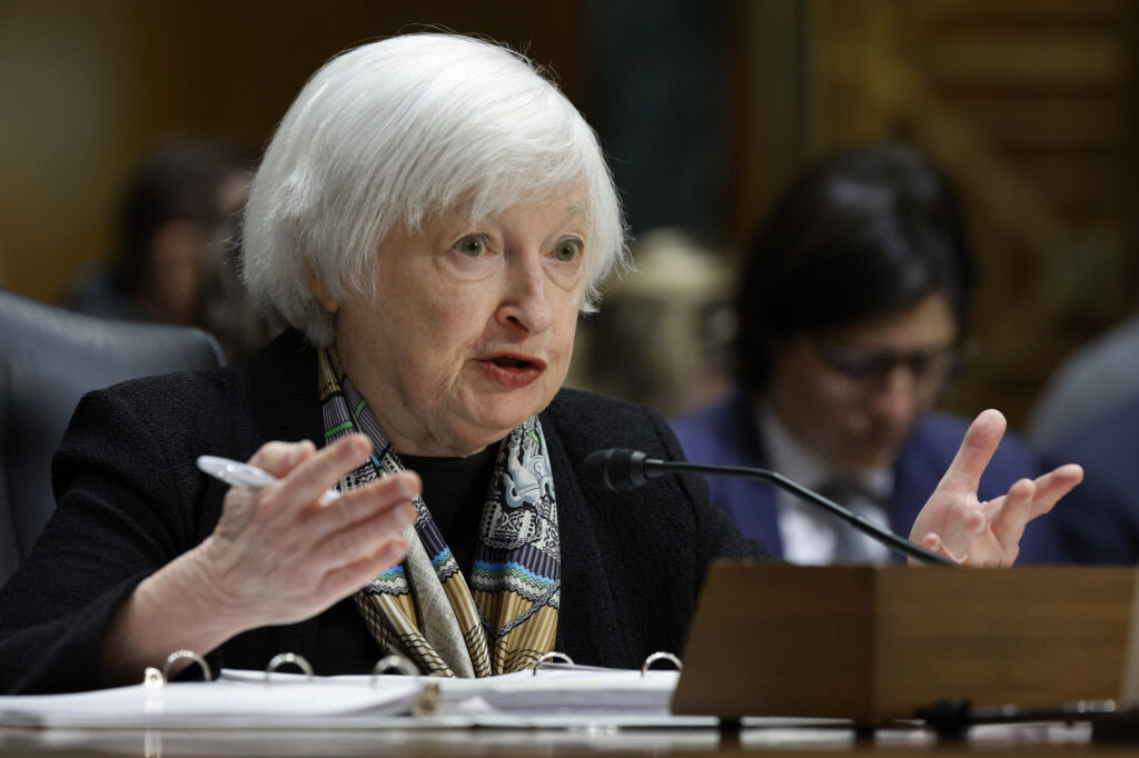 Treasury Secretary Janet Yellen Testifies To Senate Committee On President Biden