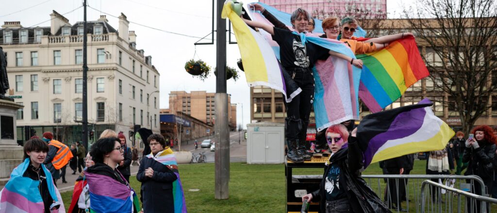 Counterprotest Of Rally Held By Anti-Trans Activist Kellie-Jay Keen