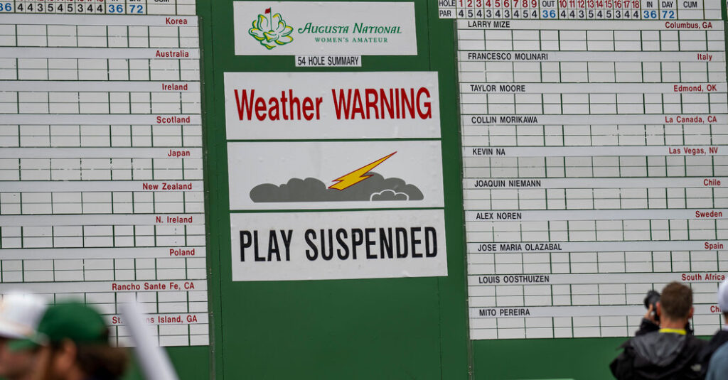 Forecast for the Masters: Water, Water Everywhere