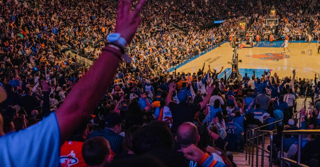 Blue Wigs and Bad Words: Knicks Fans Are Ready for the Playoffs.