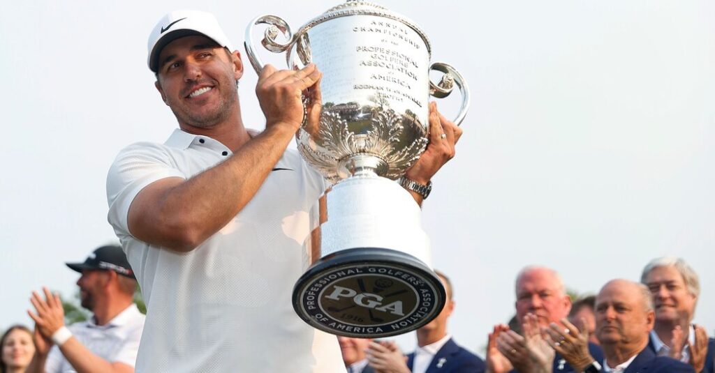 Brooks Koepka Wins P.G.A. Championship, Boosting LIV Golf