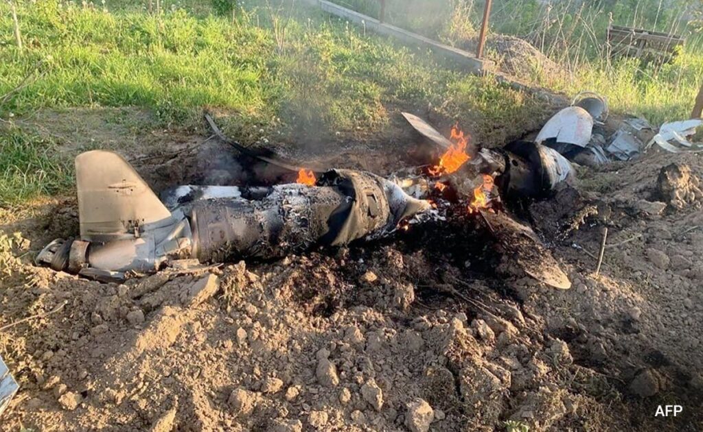 Building On Fire, Debris Falling On Kyiv After Russian Attack On Ukraine