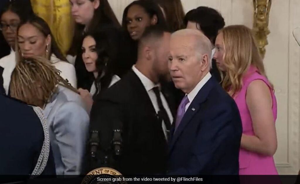 On Camera, Basketball Player Faints Onstage During Joe Biden