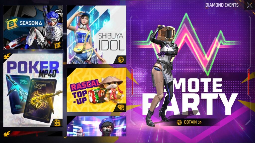 New Emote Party has commenced inside Free Fire MAX (Image via Garena)