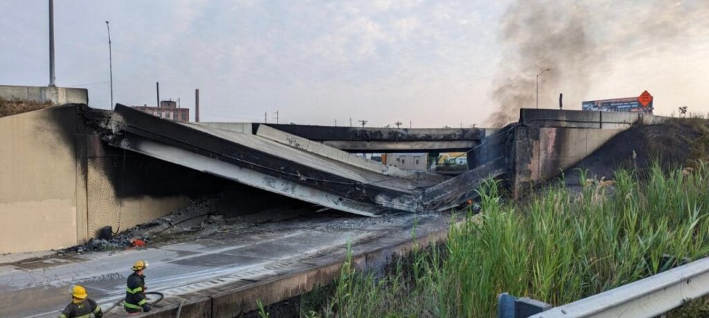 Section Of I-95 In Philadelphia Collapses After Tanker Fire