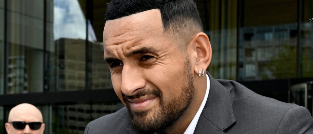 Australian tennis player Nick Kyrgios leaves the magistrate