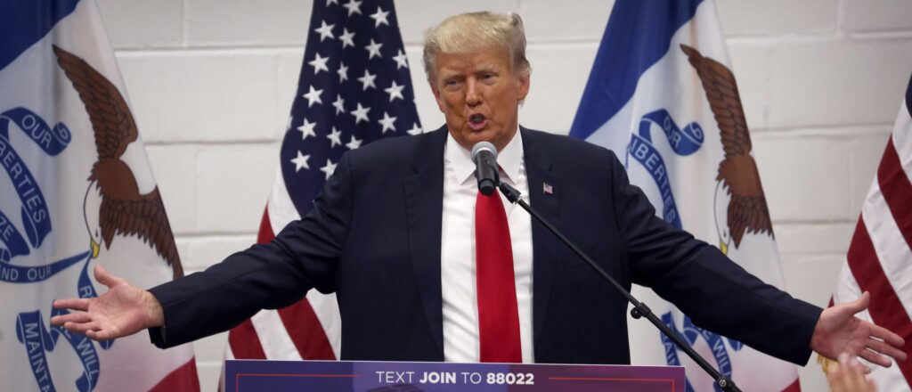 Former President Trump Campaigns In Iowa