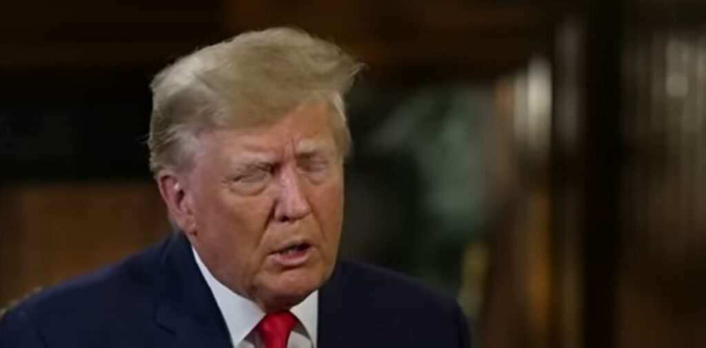 Trump gets interviewed by Sean Hannity on Fox News.