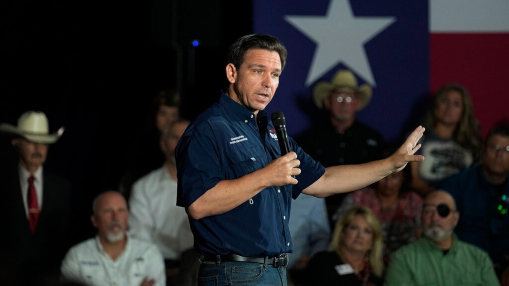 DeSantis takes aim at Trump on immigration