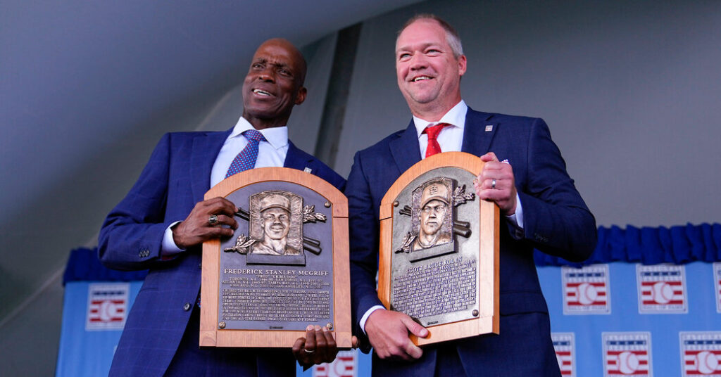 Fred McGriff and Scott Rolen Are Inducted Into Baseball Hall of Fame