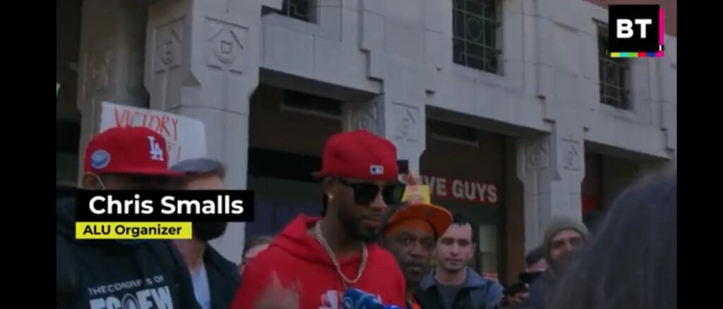 Chris Smalls Celebrates ALU Win