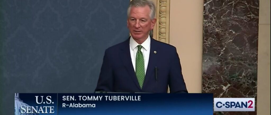 Tuberville Defends His Boycott Of Biden Armed Forces Nominees Screen Shot