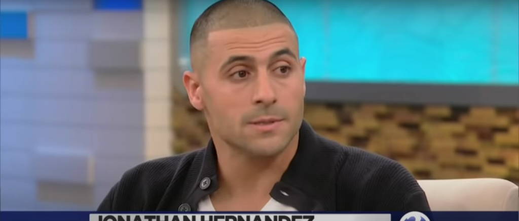 The older brother of Aaron Hernandez, Dennis "D.J." Hernandez, has been arrested once again. And for some serious claims, including planning a school shooting. [YouTube/Screenshot/Public — WFSB 3]