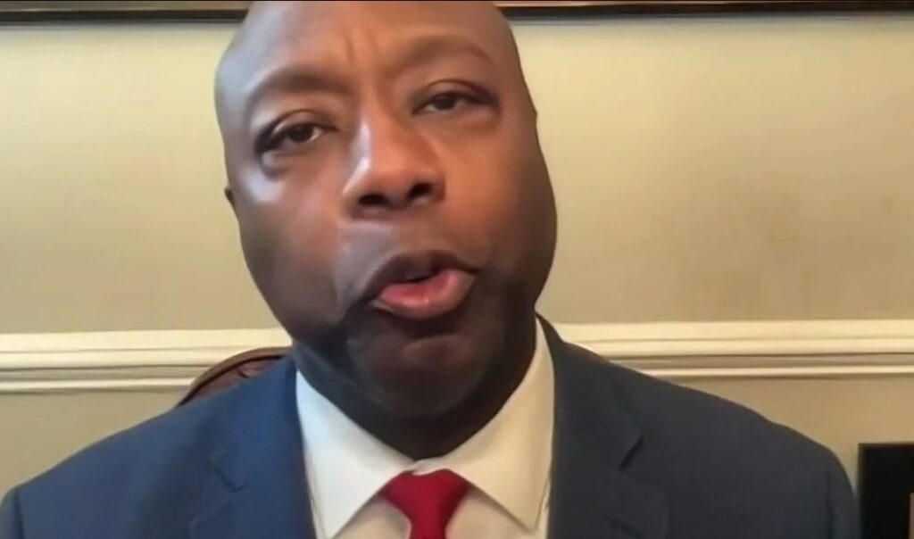 Tim Scott blames Joe Biden for cocaine found at the White House.
