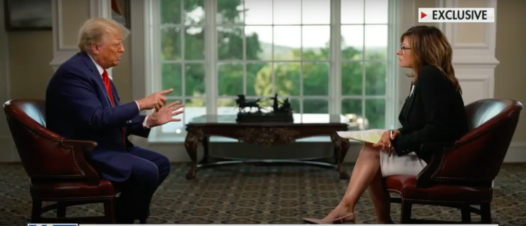 Donald Trump with Maria Bartiromo.