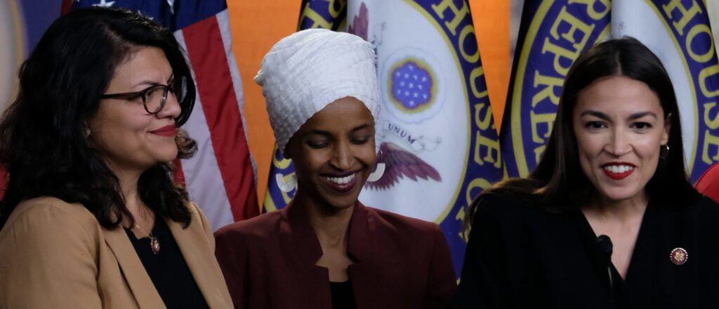 Congresswomen Ocasio-Cortez, Tlaib, Omar, And Pressley Hold News Conference After President Trump Attacks Them On Twitter