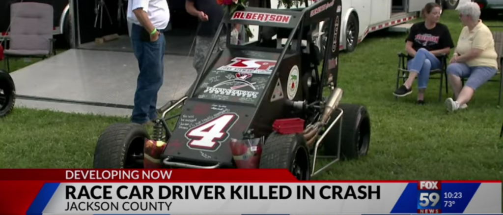 Ashlea Albertson, who was a dirt race driver for Tony Stewart Racing, died Friday in an interstate car accident. She was 24. [YouTube/Screenshot/Public — FOX59 News]