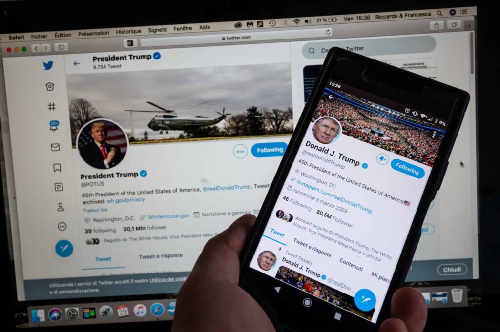 Twqtter flags Trump tweet for violating election integrity rules