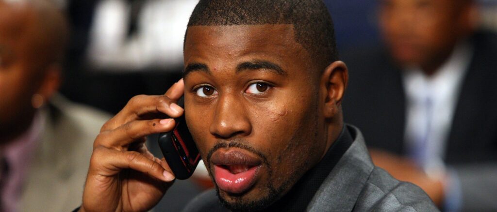 Terrence Williams looks on prior to the 2009 NBA Draft at the Wamu Theatre at Madison Square Garden June 25, 2009 in New York City. NOTE TO USER: User expressly acknowledges and agrees that, by downloading and/or using this Photograph, User is consenting to the terms and conditions of the Getty Images License Agreement. (Photo by Jim McIsaac/Getty Images)