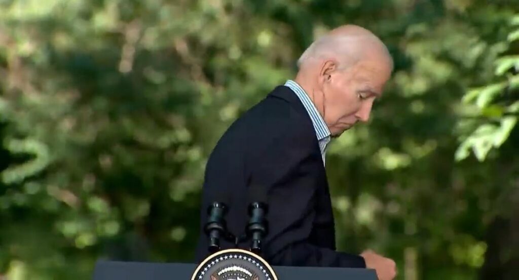 HE'S SHOT: Biden Forgets to Unplug Earpiece After Presser, Then Walks Away Without Shaking Hands with Other Two Leaders (VIDEO) | The Gateway Pundit