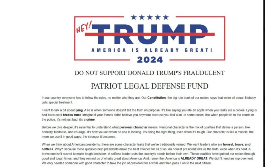 Hackers Break Into Trump's Legal Defense Fund Website And Tell People Not To Donate