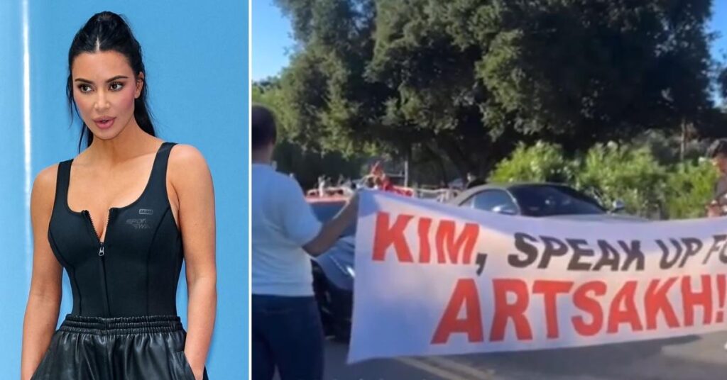 Kim Kardashian Protestors Block Entrance to Her Community