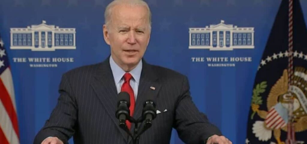 Joe Biden buss Republican myth that climate change provisions cause rising gas prices