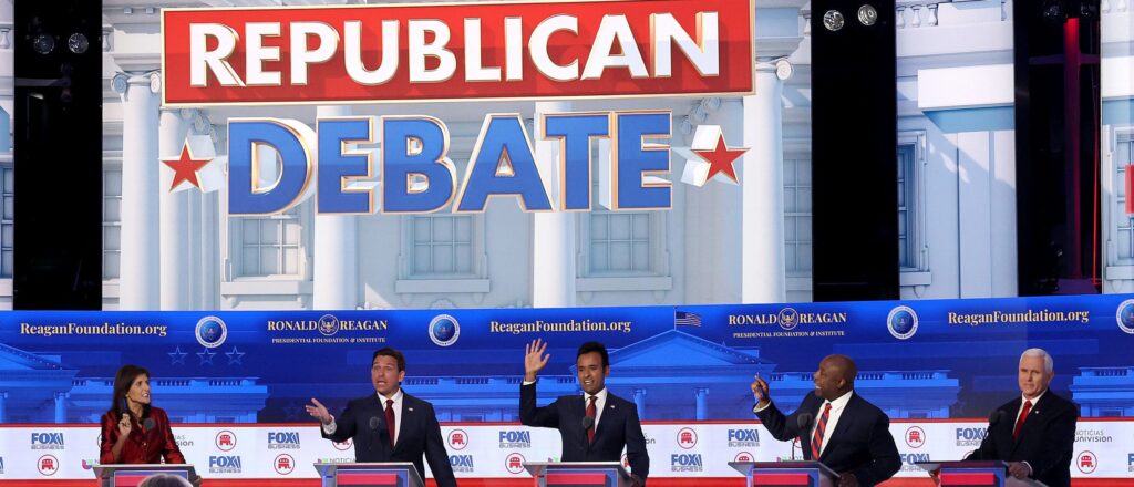 Second Republican Primary Debate Held At Ronald Reagan Presidential Library