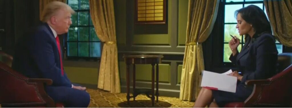 Kristen Welker interviews Trump on Meet The Press.