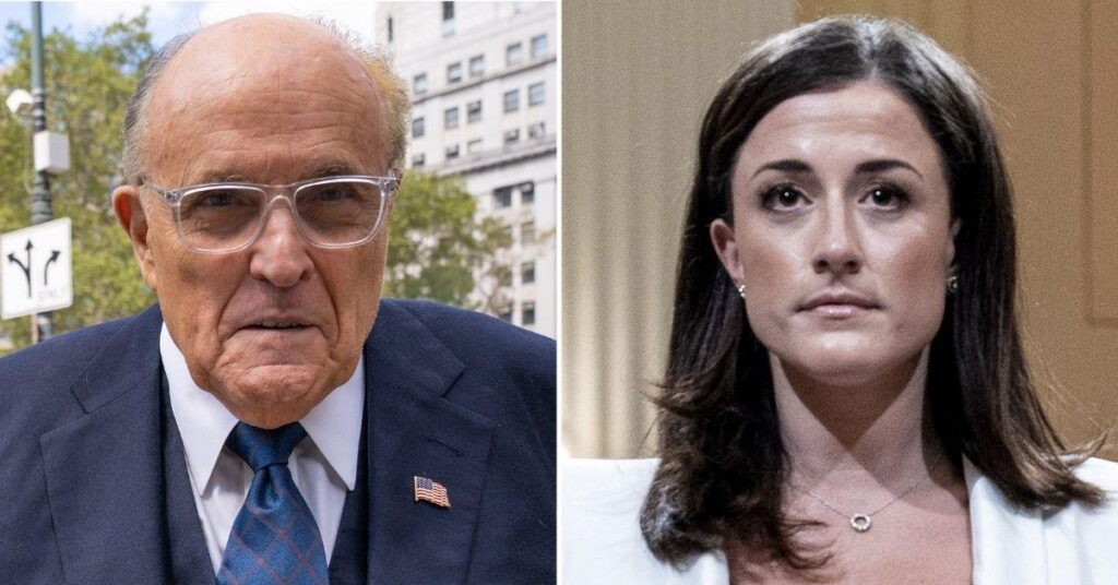 Rudy Giuliani Snaps at Newsmax Host Over Cassidy Hutchinson Groping Allegations