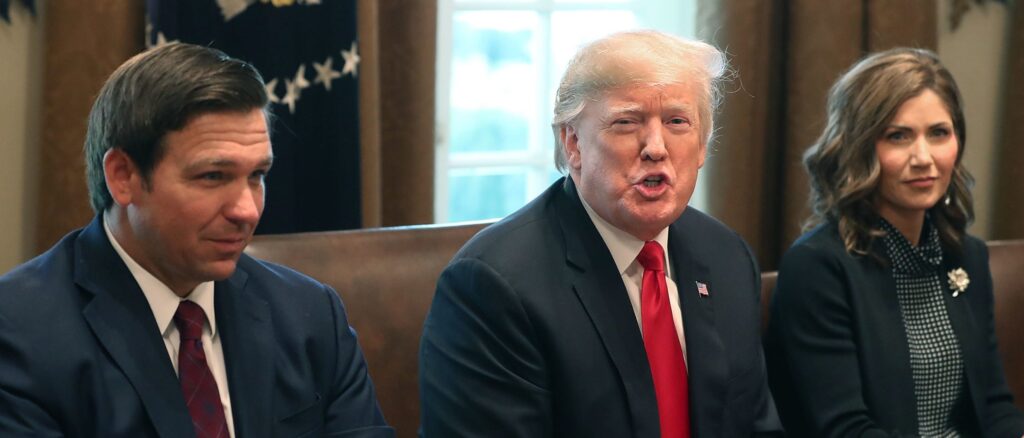 President Trump Meets With Governors-Elect In The Cabinet Room Of White House