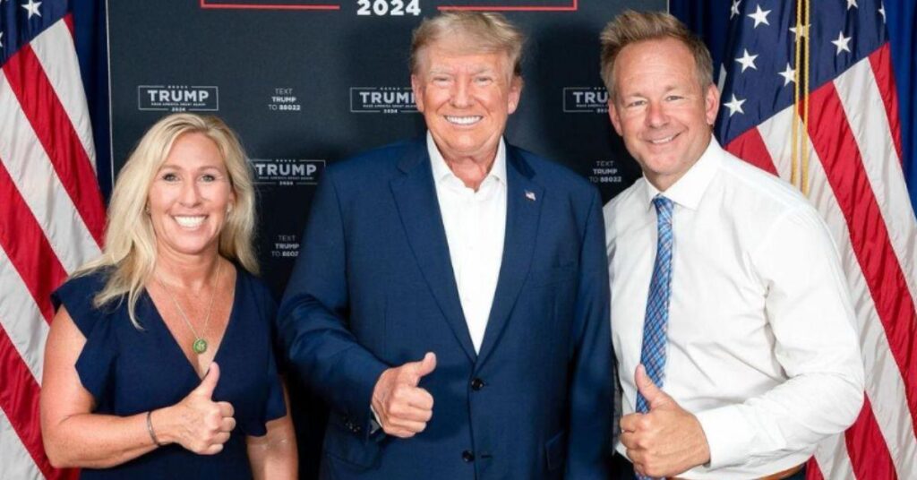 Marjorie Taylor Greene's Boyfriend Flips Out At Trump Heckler