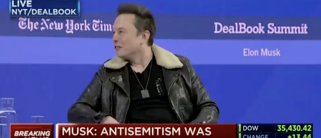 Twitter CEO Elon Musk had jaws on the floor Wednesday after he flat out told companies who pulled their advertisements off the platform following allegations of antisemitism to "go fuck yourself." [Screenshot X Greg Price]