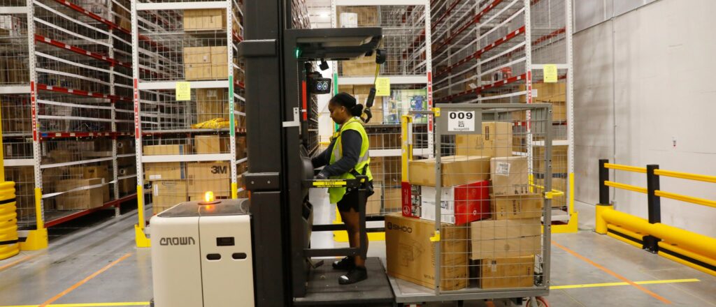 Amazon Fulfillment Center Operates On Cyber Monday