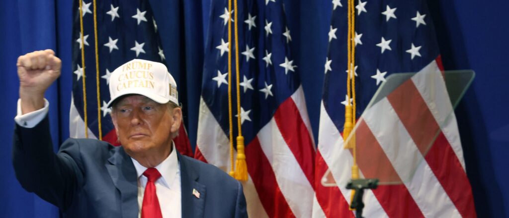 Donald Trump Holds Presidential Campaign Event In Indianola, Iowa