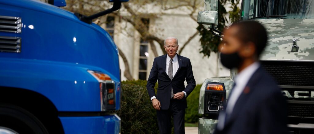 President Biden Delivers Remarks On His Trucking Action Plan To Relieve Supply Chain Issues