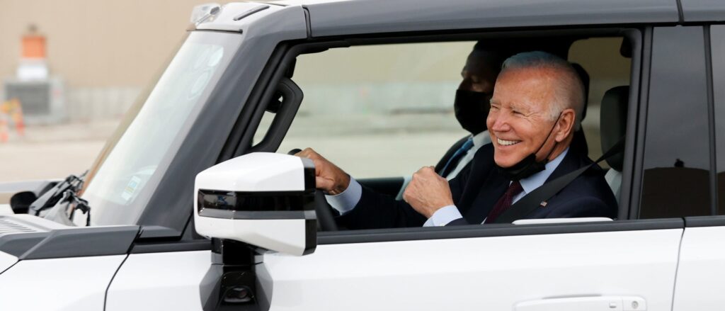 U.S. President Joe Biden tours the General Motors