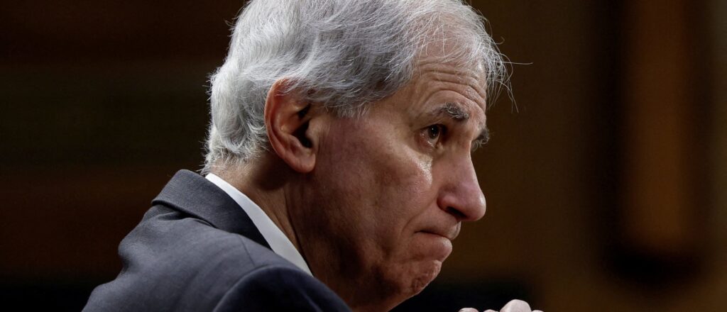 FILE PHOTO: Federal Deposit Insurance Corporation Chairman Gruenberg testifies at a Senate Banking, Housing and Urban Affairs Committee hearing in Washington