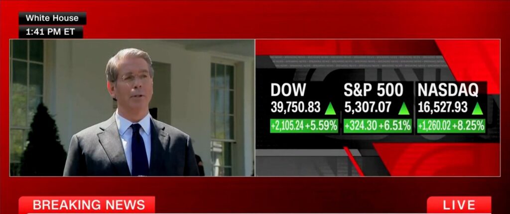 Scott Bessent Says Trump’s Goal Was Always To Get Trading Partners To Table After Major Pause Announcement