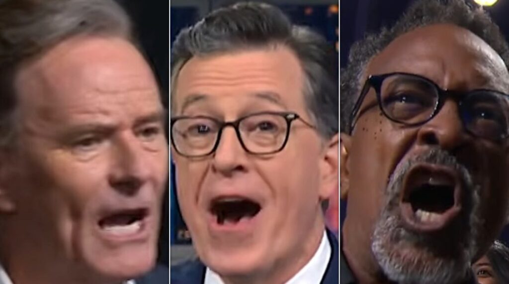 Angry Celebs Crash Stephen Colbert's Final Monologue