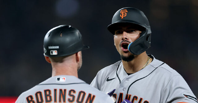 Giants Outfielders Engage in Wild, Thrusting Celebration