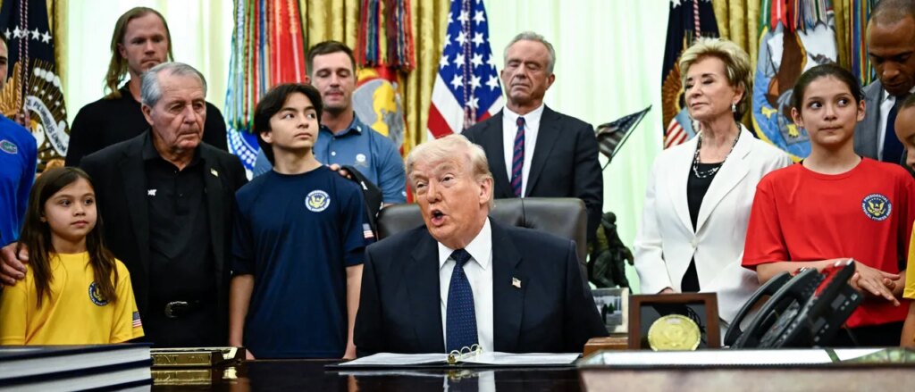 Trump Restores Presidential Fitness Test, Which Leads Into Epic Push-Up Contest Between DeChambeau, Player