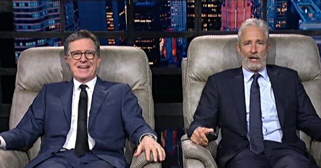 Jon Stewart Tells Colbert Audience to ‘Close Your Eyes and Dream’ of Voters Repudiating ‘Putrid’ Trump Admin — ‘We Are Tired’
