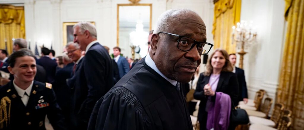 Clarence Thomas Laughs As MS NOW Reporter Barrages Him With Questions