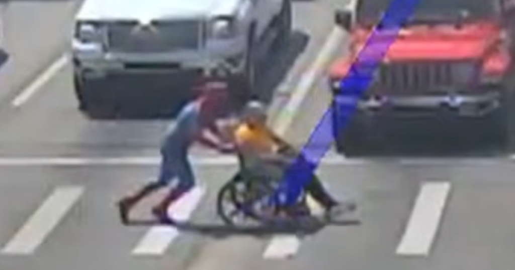 Spider Man Rescues Man Using Wheelchair From Traffic Spider Man Rescues Man Using Wheelchair From Traffic