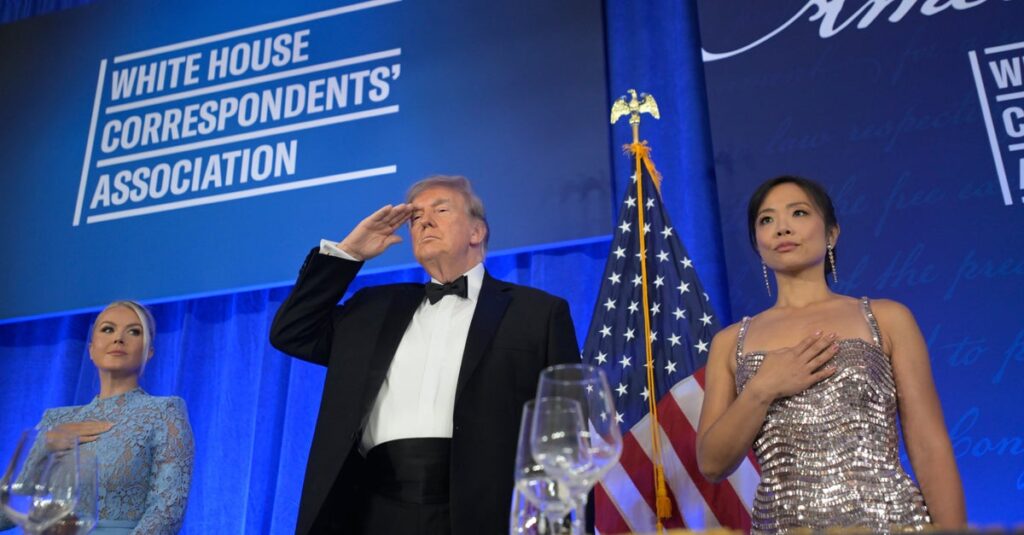 ‘The Show Must Go On,’ Trump Says In Rambling Speech At Rescheduled Correspondents’ Dinner 'The Show Must Go On,' Trump Says In Rambling Speech At Rescheduled Correspondents' Dinner