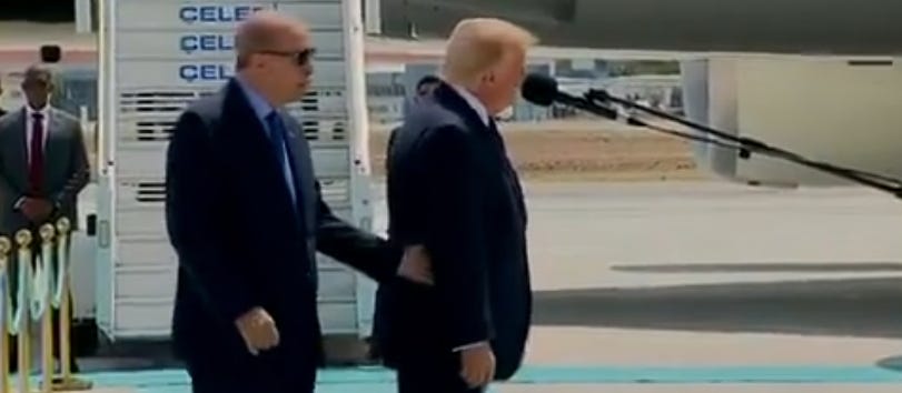Trump Is So Out Of It At The NATO Summit That He Is Being Guided Around By Hand Trump Is So Out Of It At The NATO Summit That He Is Being Guided Around By Hand