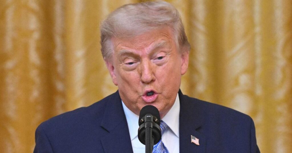 Trump Mocked Over Word Flub After Joking About Running for Third Term